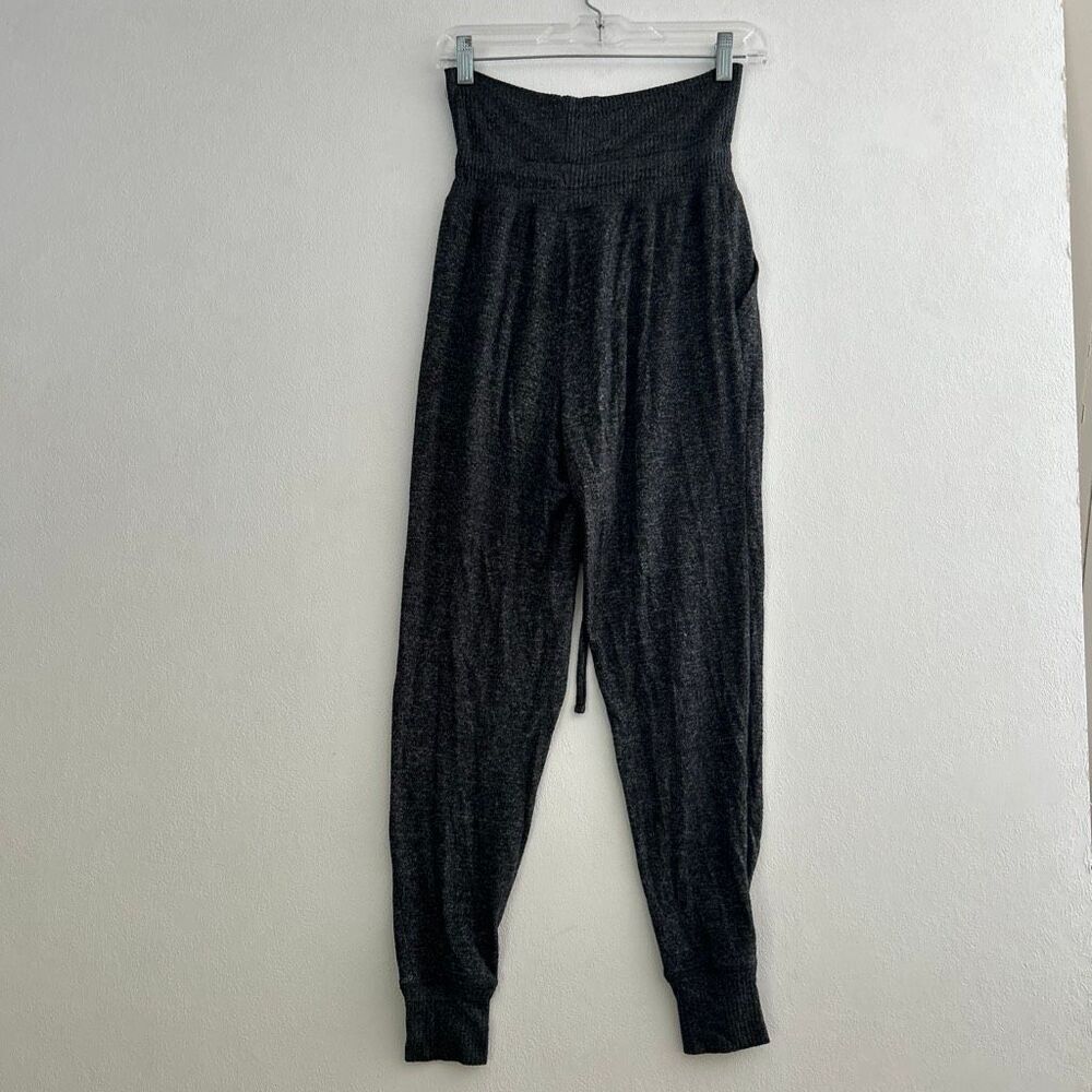 Aerie XS Cozy Knit Jogger Pants Gray Lounge Athleisure Soft - Picture 3 of 9